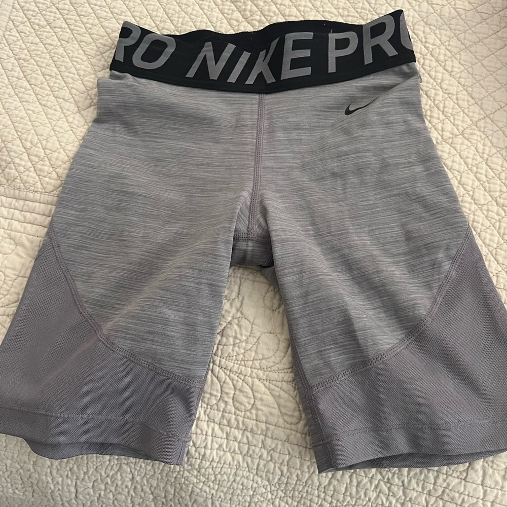 Nike Women's Heather Gray Bike Shorts